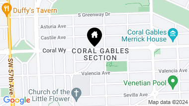 Map of 1222 Coral Way, Coral Gables FL, 33134