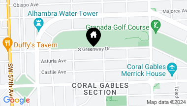Map of 1220 S Greenway Dr, Coral Gables FL, 33134