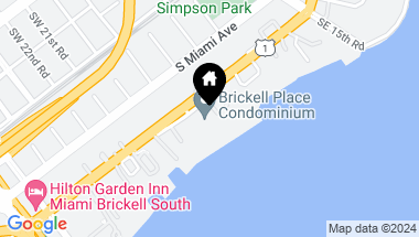 Map of 1901 Brickell Ave # B1704, Miami FL, 33129