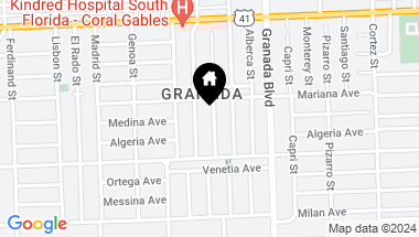 Map of 1120 Wallace St, Coral Gables FL, 33134