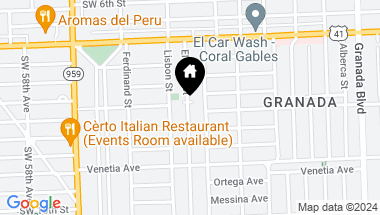 Map of 1320 San Benito Ave, Coral Gables FL, 33134