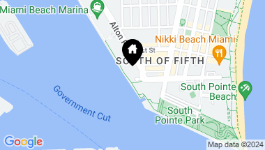 Map of 1000 S Pointe Dr # 1802, Miami Beach FL, 33139
