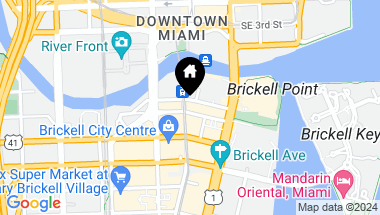 Map of 31 SE 6th Street 602, Miami FL, 33131
