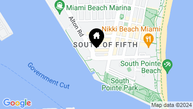 Map of 801 S Pointe Dr # 301, Miami Beach FL, 33139