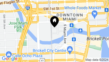 Map of 90 SW 3rd St # 1807, Miami FL, 33130