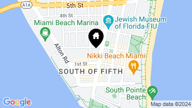 Map of 110 Washington Ave # 2616, Miami Beach FL, 33139