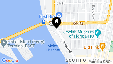 Map of 400 Alton Rd # 7M Unit: TH-7M, Miami Beach FL, 33139
