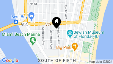 Map of 350 Meridian Ave PH, Miami Beach FL, 33139