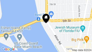 Map of 450 ALTON RD # 3206, Miami Beach FL, 33139