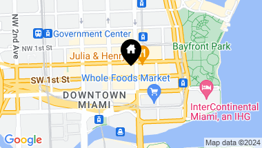 Map of 151 SE 1st St # 2702, Miami FL, 33131