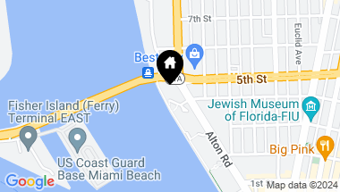 Map of 450 Alton Rd Unit: PH1, Miami Beach FL, 33139