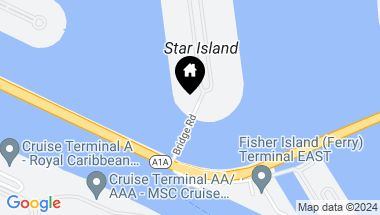 Map of 1 Star Island Dr, Miami Beach FL, 33139