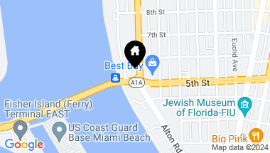 Map of 500 Alton Road # 1706, Miami Beach FL, 33139