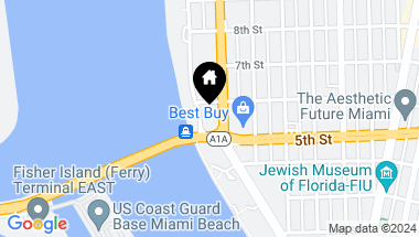 Map of 500 Alton Road # 1508, Miami Beach FL, 33139