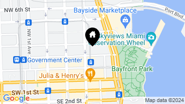 Map of 227 NE 2nd Street # 1710, Miami FL, 33132