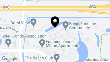 Map of 9431 Fontainebleau Blvd # 203, Miami FL, 33172