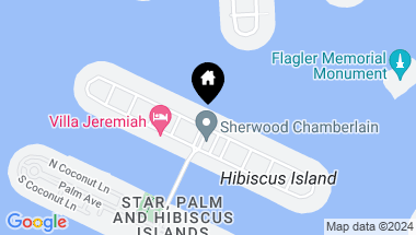 Map of 225 N Hibiscus Dr, Miami Beach FL, 33139