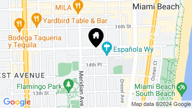 Map of 641 Espanola Way # 18, Miami Beach FL, 33139