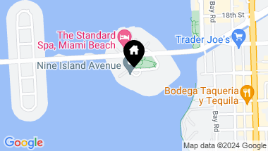 Map of 9 Island Ave # T1, Miami Beach FL, 33139