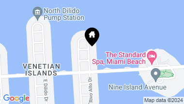 Map of 327 E Rivo Alto Dr, Miami Beach FL, 33139