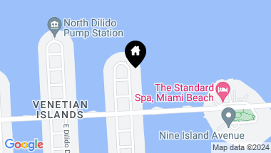 Map of 401 E Rivo Alto Dr, Miami Beach FL, 33139