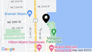 Map of 1900 N Bayshore Dr Unit: PH5104, Miami FL, 33132