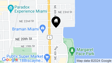 Map of 2020 N Bayshore Dr # 3301, Miami FL, 33137