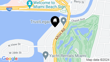 Map of 3045 N Bay Rd, Miami Beach FL, 33140