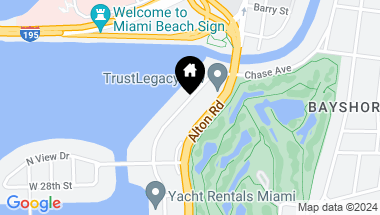 Map of 3055 N Bay Rd, Miami Beach FL, 33140