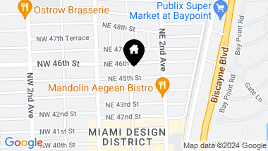 Map of 101 NE 45th St, Miami FL, 33137