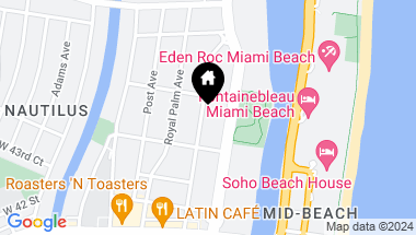 Map of 4459 Sheridan Ave, Miami Beach FL, 33140