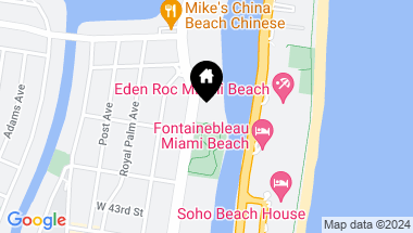 Map of 4521 Pine Tree Dr , Miami Beach FL, 33140