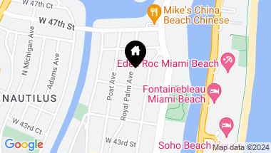 Map of 4515 Royal Palm Ave, Miami Beach FL, 33140