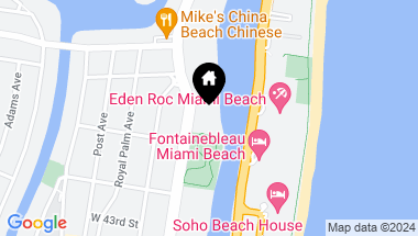 Map of 4525 Pine Tree Dr, Miami Beach FL, 33140