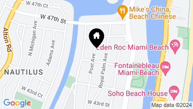 Map of 4531 Post Ave, Miami Beach FL, 33140
