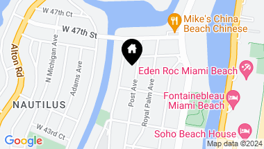 Map of 4544 Post Ave, Miami Beach FL, 33140