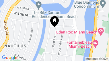 Map of 4568 Post Ave, Miami Beach FL, 33140