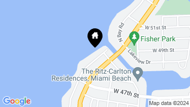 Map of 4766 N Bay Rd, Miami Beach FL, 33140