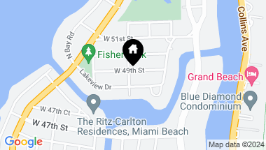 Map of 590 W 49th St, Miami Beach FL, 33140