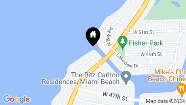 Map of 4810 N Bay Rd, Miami Beach FL, 33140