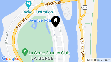 Map of 5939 La Gorce Dr, Miami Beach FL, 33140
