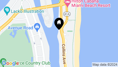 Map of 5880 Collins Ave # 1 Unit: PH-1, Miami Beach FL, 33140
