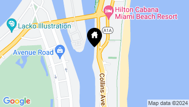 Map of 5900 Collins Ave # 1608, Miami Beach FL, 33140