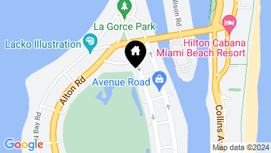 Map of 6100 La Gorce Dr, Miami Beach FL, 33140
