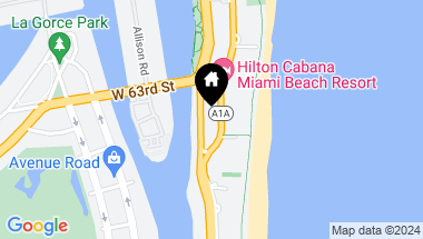 Map of 6000 Collins Ave # 108, Miami Beach FL, 33140