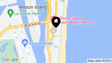 Map of 6039 Collins Ave # 1707, Miami Beach FL, 33140