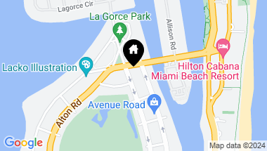 Map of 6215 La Gorce Drive, Miami Beach FL, 33140