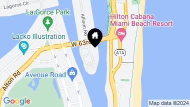 Map of 6103 Aqua Ave # 702, Miami Beach FL, 33141