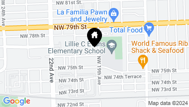 Map of 1911 NW 76th St, Miami FL, 33147