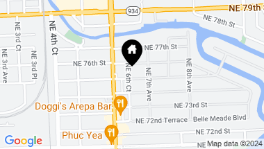 Map of 651 NE 75th St, Miami FL, 33138